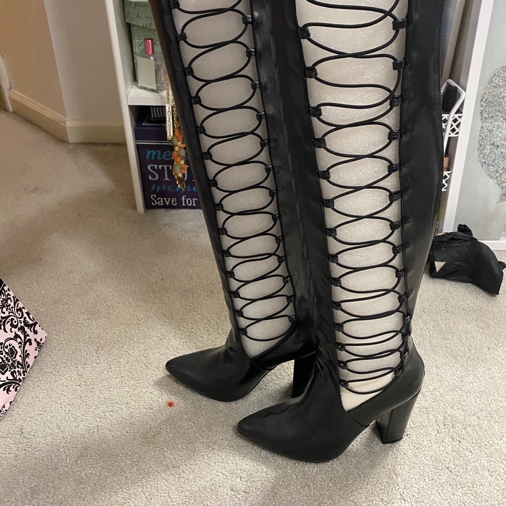 NWT Over the knee boots bought on Nasty Gal